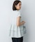 ツイルジャージーフリル ポロ襟カットソー