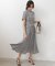 ギャザーライトデシン フレアワンピース