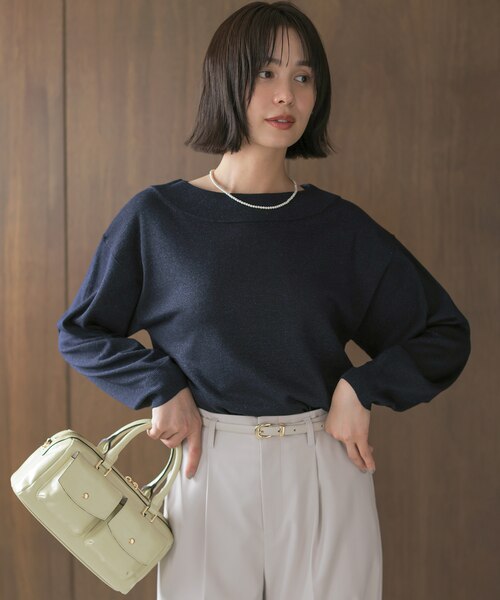 極美品 COGTHEBIGSMOKE INDYTOP ドルマンスリーブ 日本製 美人LABコラボ】ブリングニット ドルマンスリーブプルオーバー