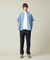 【HYBRID LINEN】 バンドカラーシャツ
