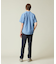 【HYBRID LINEN】 バンドカラーシャツ