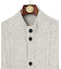 【Cash Lamb’s Wool】ハイネックケーブルカーディガンニット
