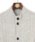 【KING SIZE】【Cash Lamb’s Wool】ハイネックケーブルカーディガンニット