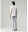 シルクのような光沢感の上品Tシャツ【UVカット / 接触冷感 / 吸水速乾】【J.PRESS PREMIUM JERSEY】ポンチモックネック Tシャツ