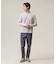 【ストレッチ】トリコチン ステムテーパードパンツ
