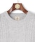 ウール×カシミヤの上質素材【Cash Lamb's Wool】ケーブルクルーネック ニット_25年モデル