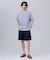 【J.PRESS ORIGINALS】Broad Stripe Open Half Sleeve Shirt / Baggy-Fit