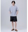 【J.PRESS ORIGINALS】Broad Stripe Open Half Sleeve Shirt / Baggy-Fit
