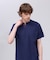 コットンカノコ キーネックポケット Tシャツ