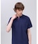 コットンカノコ キーネックポケット Tシャツ