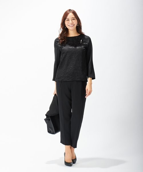 ニオイ菌抑制】洗えるヴィーナスダブルクロス ストレートパンツ