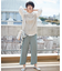 【洗える】TRシャークスキン ワイドパンツ