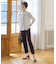 【洗える】T/Rアルガンシルク クロップドパンツ