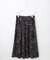 【洗える】ポリエステル バックサテングラフィックパターン スカート