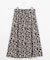【洗える】ポリエステル ピーチサテンフラワープリント スカート
