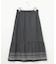 【洗える】P/スパンローンパネルフラワープリント スカート