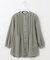 【洗える】セルロースポプリン バンドカラー ブラウス