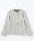 【リバーシブル】ウールナイロン リバー ノーカラー ショートコート