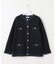 【洗える】TWEED KNIT ミドル カーディガン