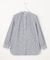 【洗える】 コンパクトコットン ストライプ バンドカラー ブラウス
