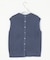 【洗える】コットンアセテート畦 ニットベスト