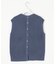 【洗える】コットンアセテート畦 ニットベスト