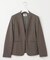 T/Rアルガンシルク ノーカラー ジャケット