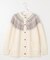 【洗える】FAIR ISLE 求心編み カーディガン