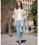 【洗える】RAYON STRETCH PLAIN クルーネック ニット