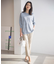 【WEB限定カラーあり・洗える】SILKY RAYON STRETCH ボーダー ニット