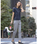 【着丈が選べる・セットアップ対応・洗える・撥水・防汚】コットンFITTYシャーク テーパード パンツ