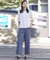 【着丈が選べる・セットアップ対応・洗える・撥水・防汚】コットンFITTYシャーク ワイド アンクル パンツ