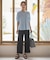 【WEB限定カラーあり・洗える】Lightジョーゼット ワイド パンツ