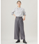 【洗える】T/Rウォッシャブルギャバ ワイド パンツ