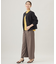 【洗える】T/Rウォッシャブルギャバ ワイド パンツ