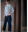 【洗える】BASIC STRETCH DENIM ボーイフィット パンツ