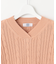 【洗える】GIZA MERCERIZE COTTON ケーブル ニット