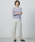 【洗える】GIZA MERCERIZE COTTON ケーブル ニット