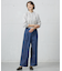 【洗える】セルロースシャンブレー ワイド パンツ