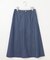 【洗える】セルロースシャンブレー フレアー スカート