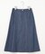 【洗える】セルロースシャンブレー フレアー スカート