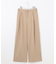 【洗える】セルロースリネンストレッチ タックワイドパンツ