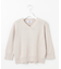 【洗える】GIMA COTTON ミックスカラー Vネック ニット