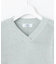 【洗える】GIMA COTTON ミックスカラー Vネック ニット