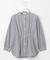 【洗える・接触冷感・UVケア】エステネージュストライプ シャーリング  ブラウス