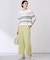 【洗える】RAYON ELITE STRETCH ボーダー ニットT