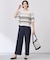 【洗える】RAYON ELITE STRETCH ボーダー ニットT