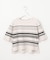 【洗える】RAYON ELITE STRETCH ボーダー ニットT