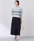 【洗える】RAYON ELITE STRETCH ボーダー ニットT