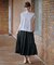 【洗える】シャンブレーツイル ティアード スカート